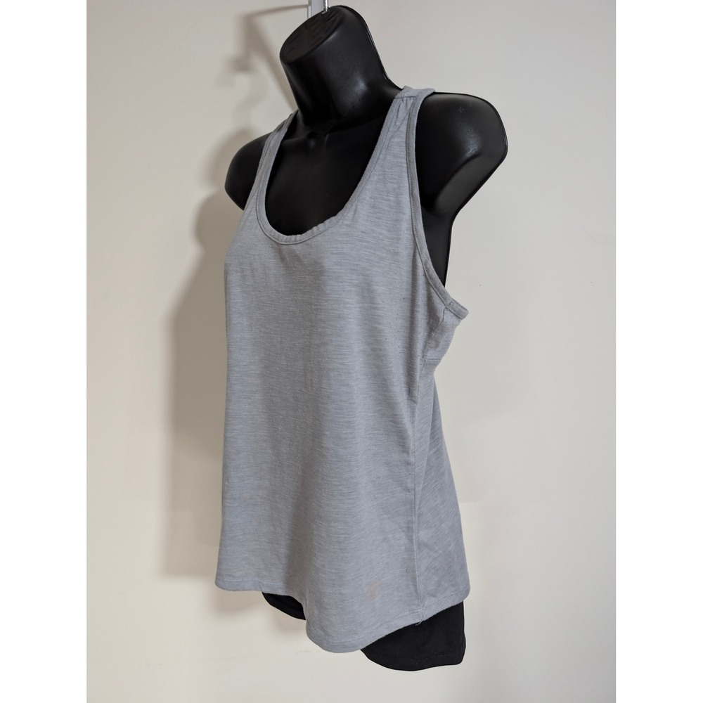 Balance Collection Gray Tank Top Racerback Sleeveless Athletic Keyhole Medium - Picture 2 of 5